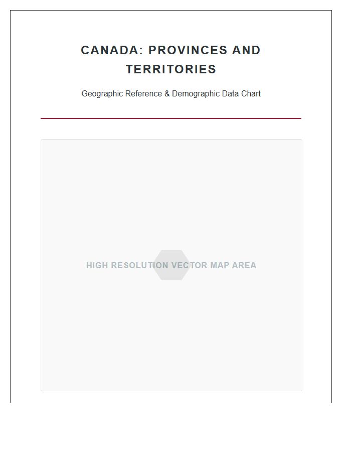 High Resolution Printable Canada Map And Territory Chart
