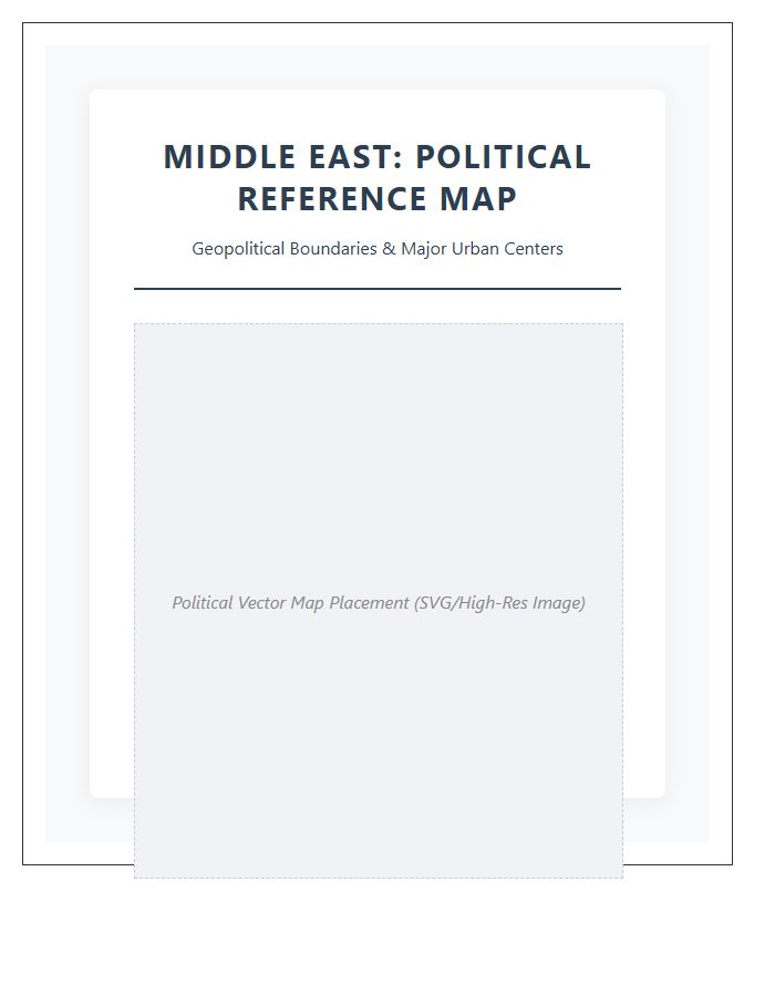 Detailed Middle East Political Map Chart Printable
