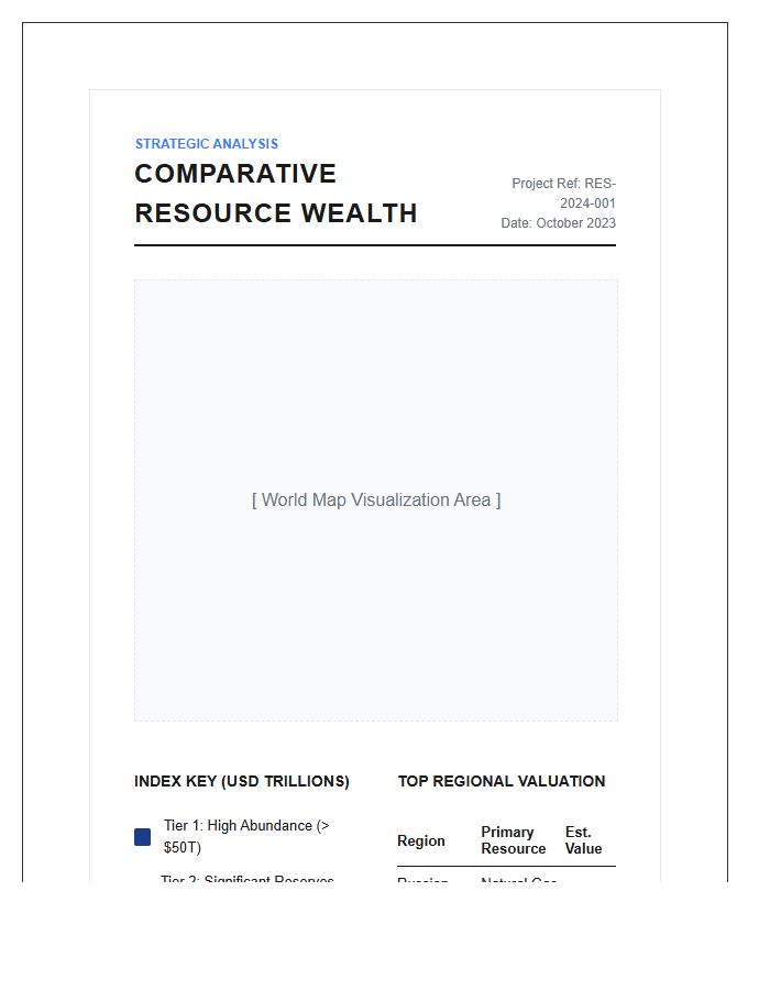 Comparative Resource Wealth Printable Map Chart