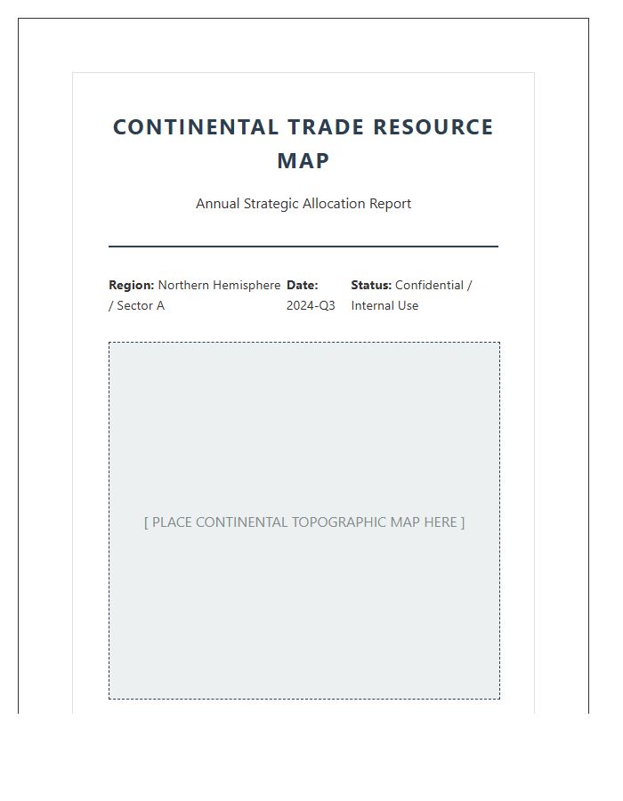 Continental Trade Resource Printable Map Chart