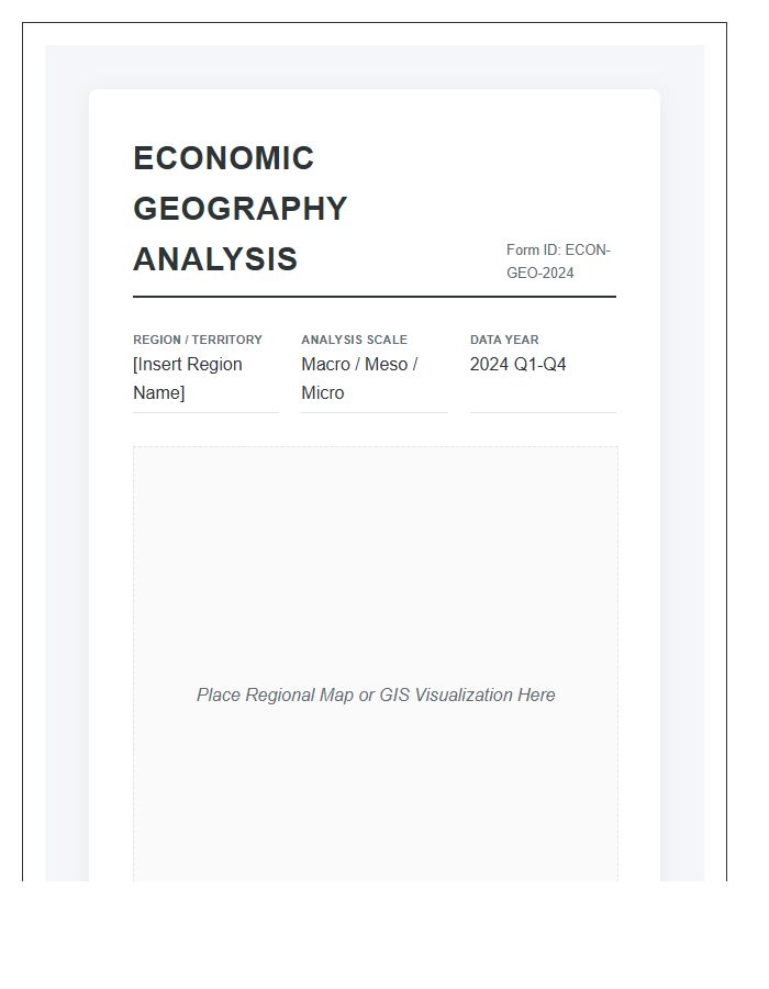 Detailed Economic Geography Printable Map Chart