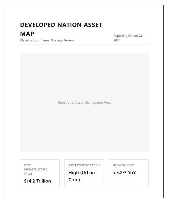 Developed Nation Asset Printable Map Chart