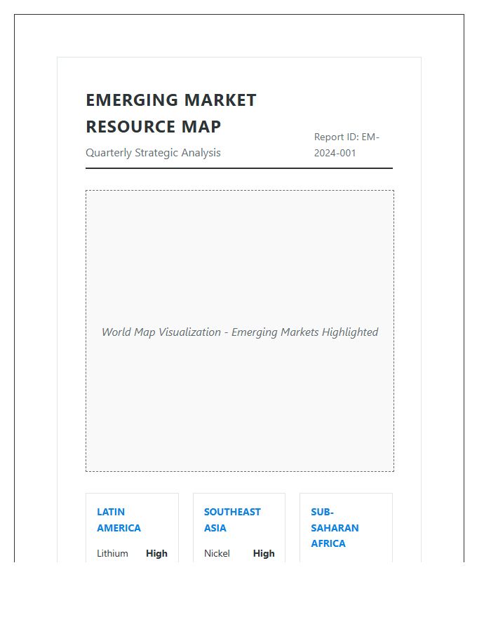 Emerging Market Resource Printable Map Chart