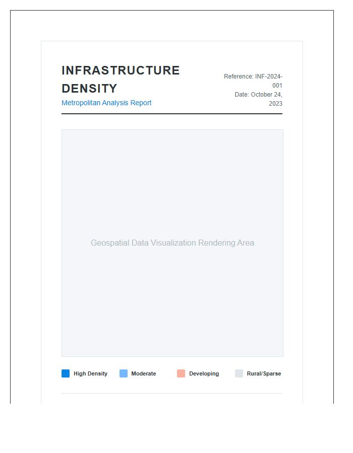 Infrastructure Density Printable Map Chart
