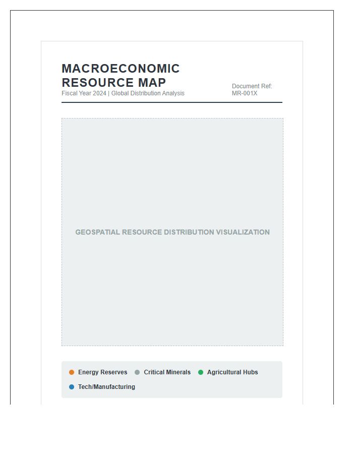 Macroeconomic Resource Location Printable Map Chart