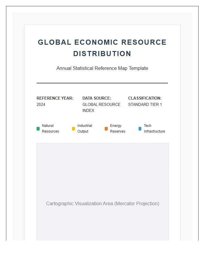 Printable Global Economic Resource Distribution Map Chart