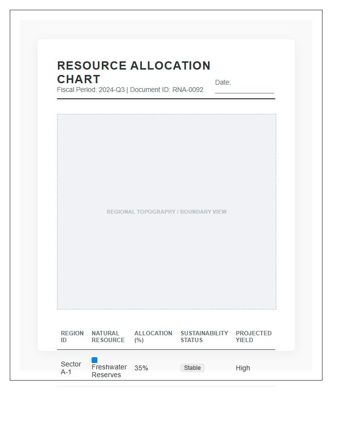 Regional Natural Resource Allocation Printable Map Chart