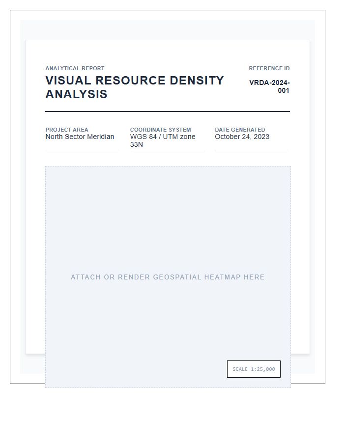 Visual Resource Density Analysis Printable Map Chart