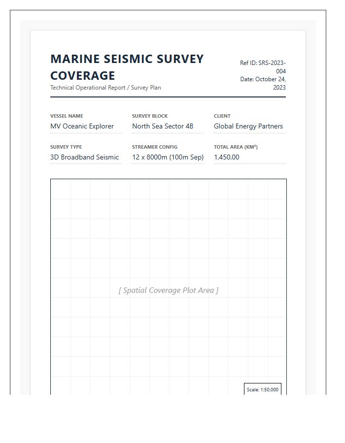 Printable Marine Seismic Survey Coverage Chart