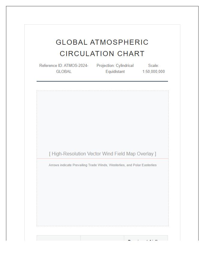 Scientific Printable Global Airflow Direction Map Chart