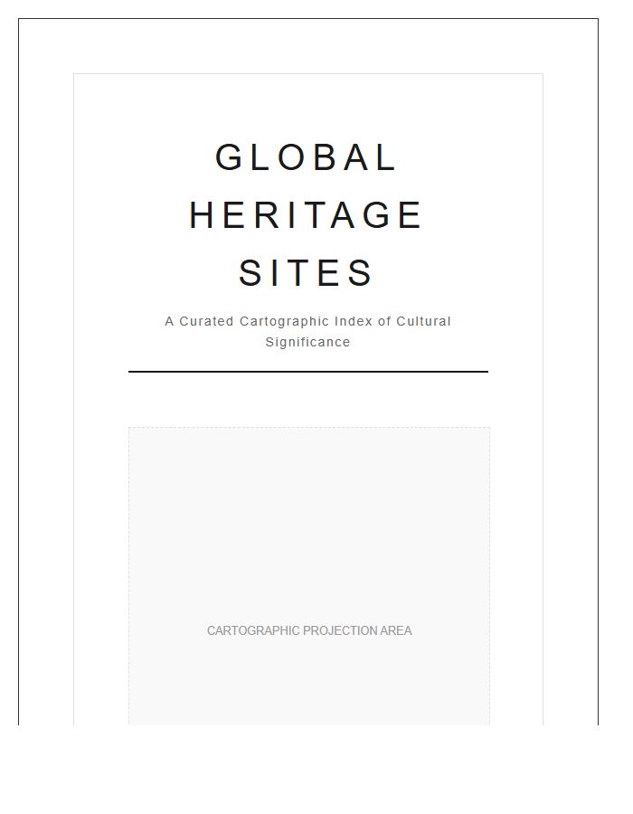 Global Heritage Sites Map Printable Wall Chart
