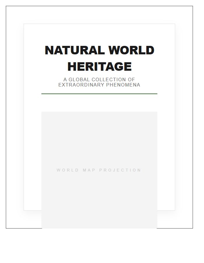 Natural World Heritage Sites Map Printable Poster Chart