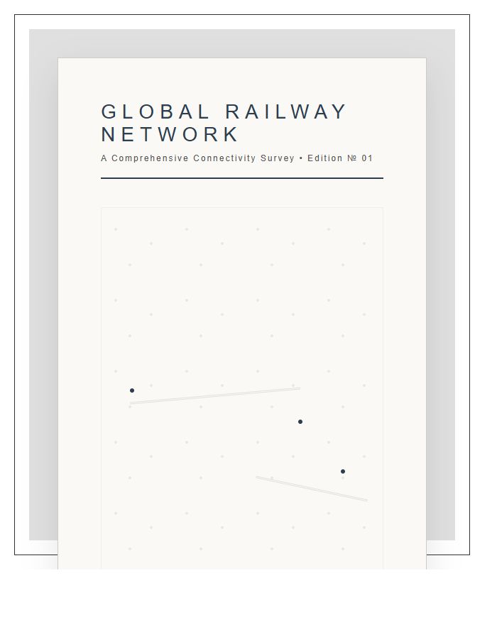 Aesthetic Printable Railway Network World Map Decor Chart
