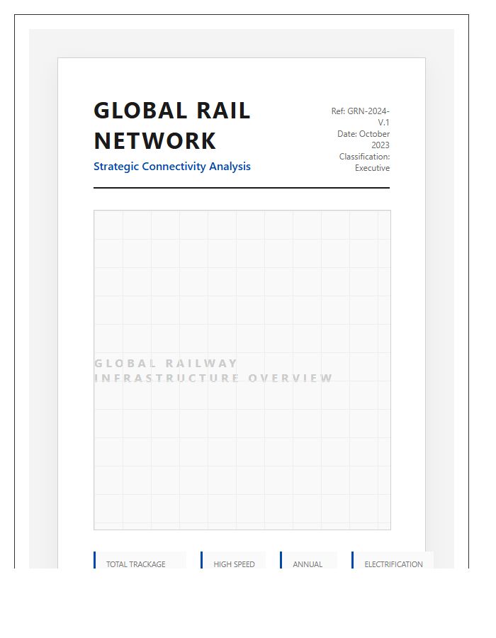 Formal Printable Railway Network World Map Presentation Chart