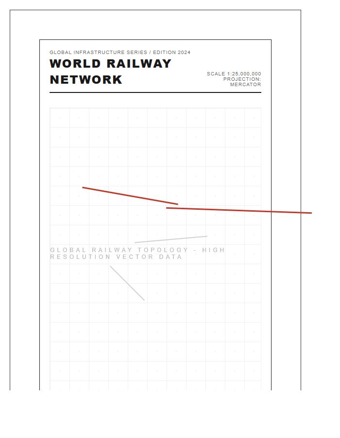 High Resolution Printable Railway Network World Map Chart