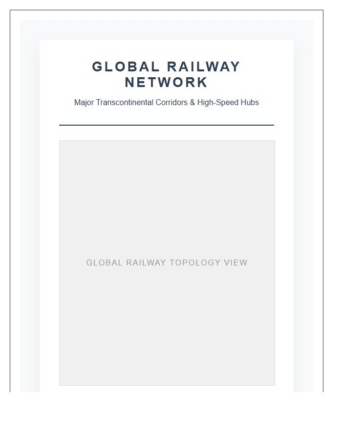 Printable Railway Network World Map Chart For Classroom
