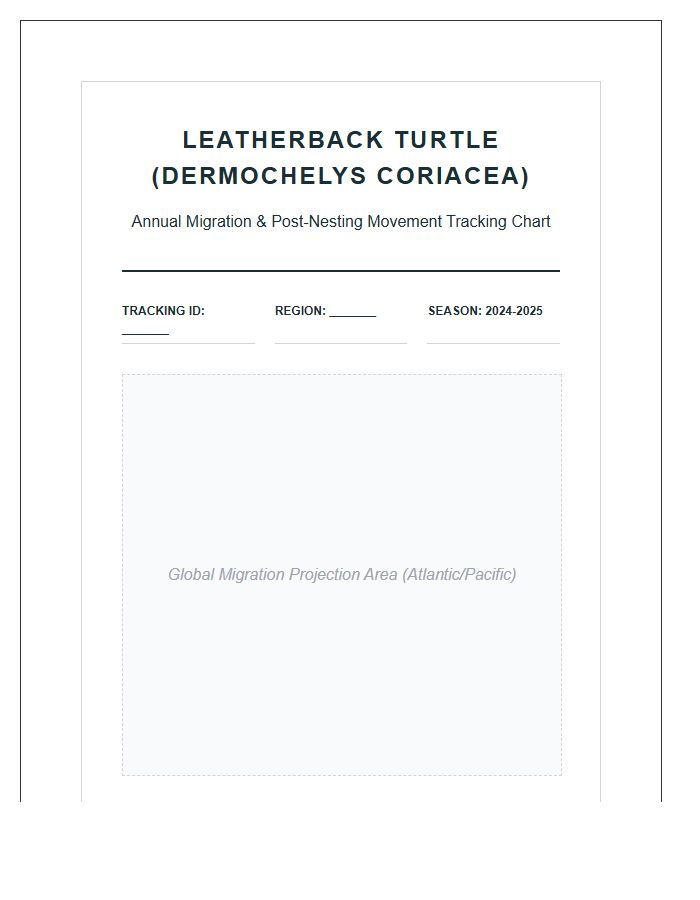 Printable Leatherback Turtle Migration Path Chart