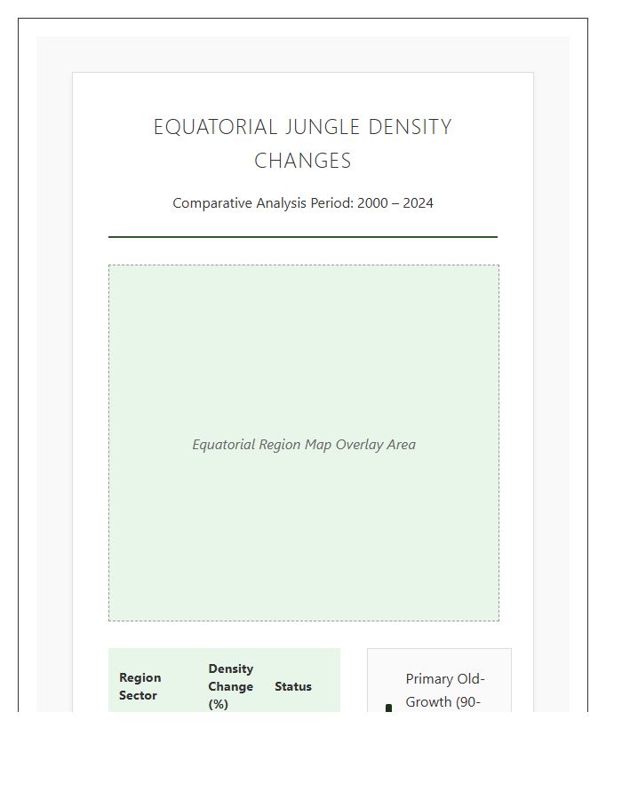 Equatorial Jungle Density Changes Printable Map Chart