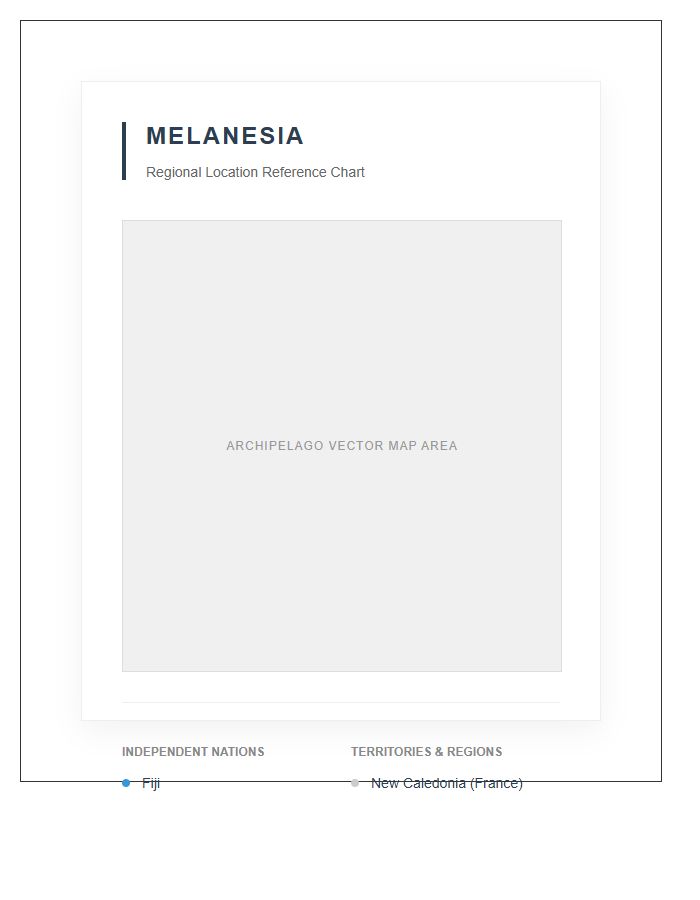 Printable Melanesia Island Nation Location Map Chart