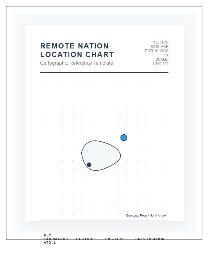 Printable Remote Island Nation Location Map Chart