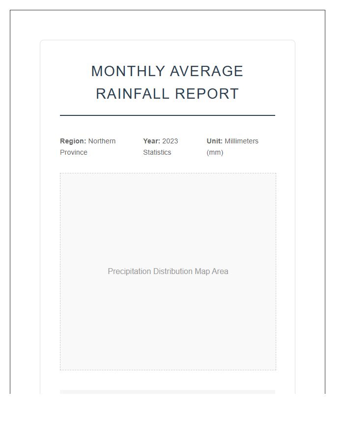 Monthly Average Rainfall Map Chart Printable