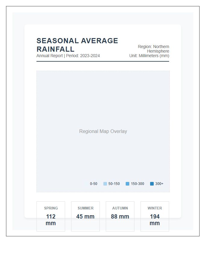 Seasonal Average Rainfall Map Chart Printable
