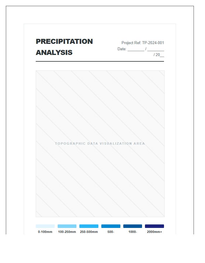 Topographic Precipitation Map Chart Printable