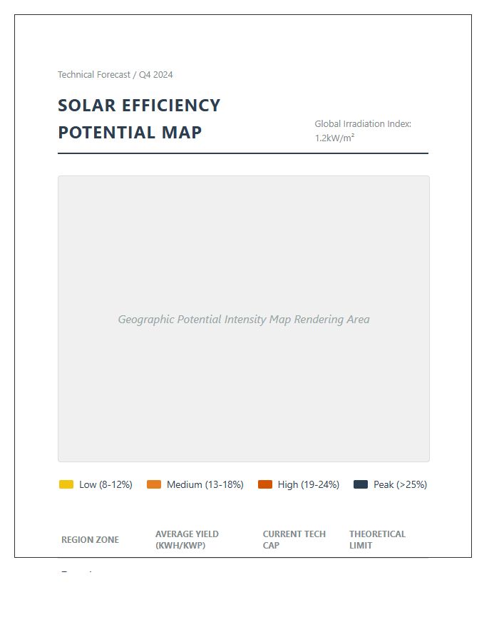 Printable Solar Panel Efficiency Potential Map Chart