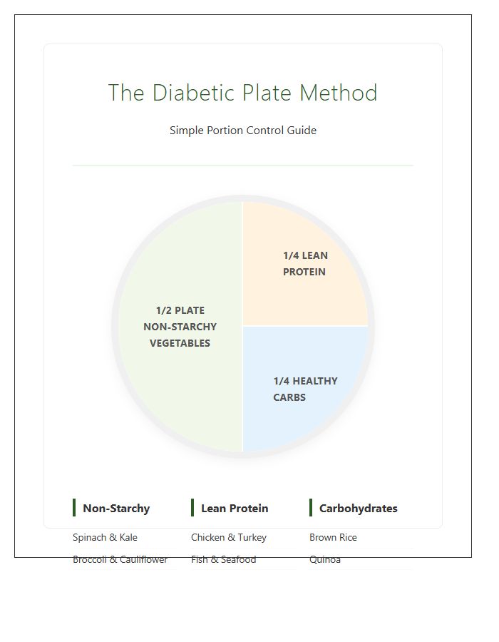 Printable Diabetic Plate Method Portion Chart