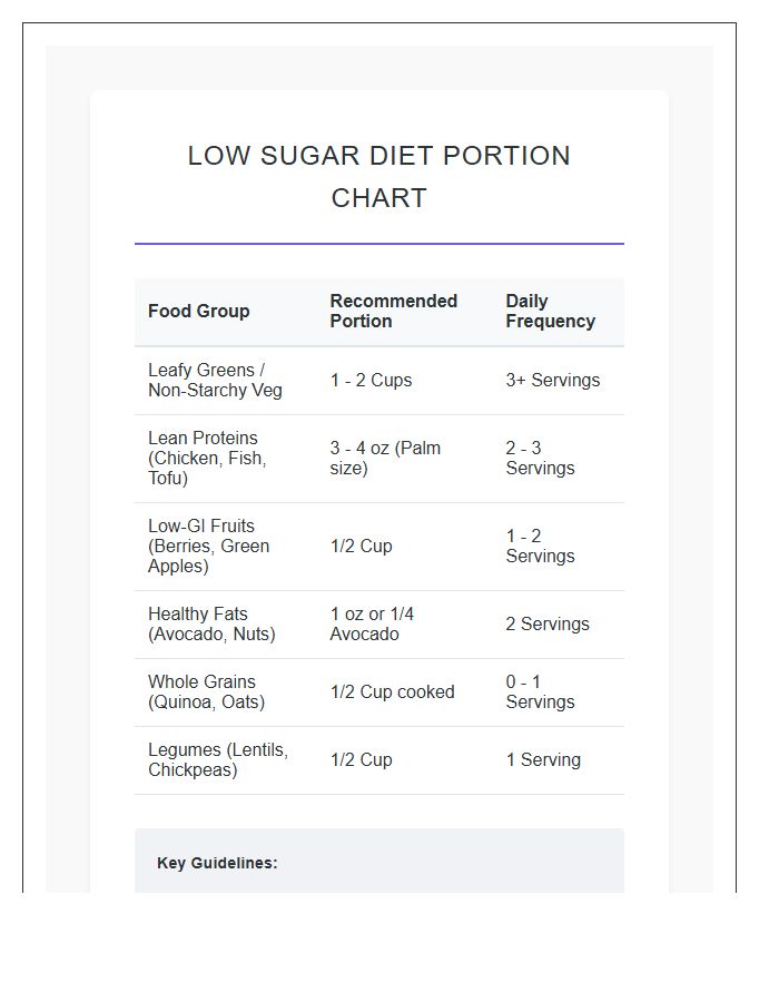 Printable Low Sugar Diet Portion Chart