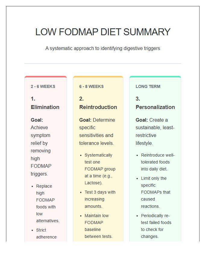 Printable Three Phase Low Fodmap Diet Summary Chart