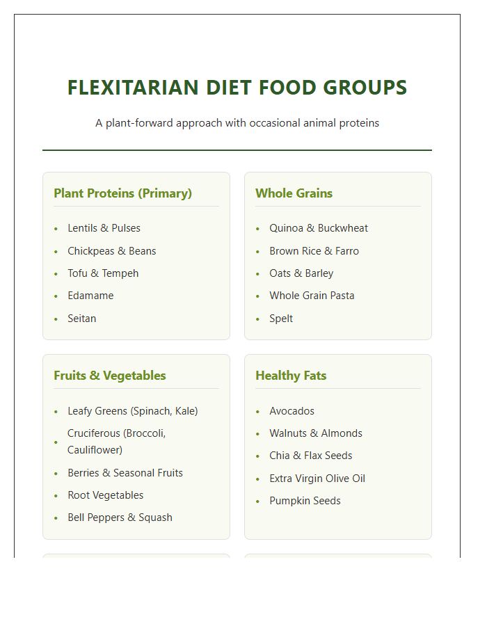 Printable Flexitarian Diet Food Group Chart
