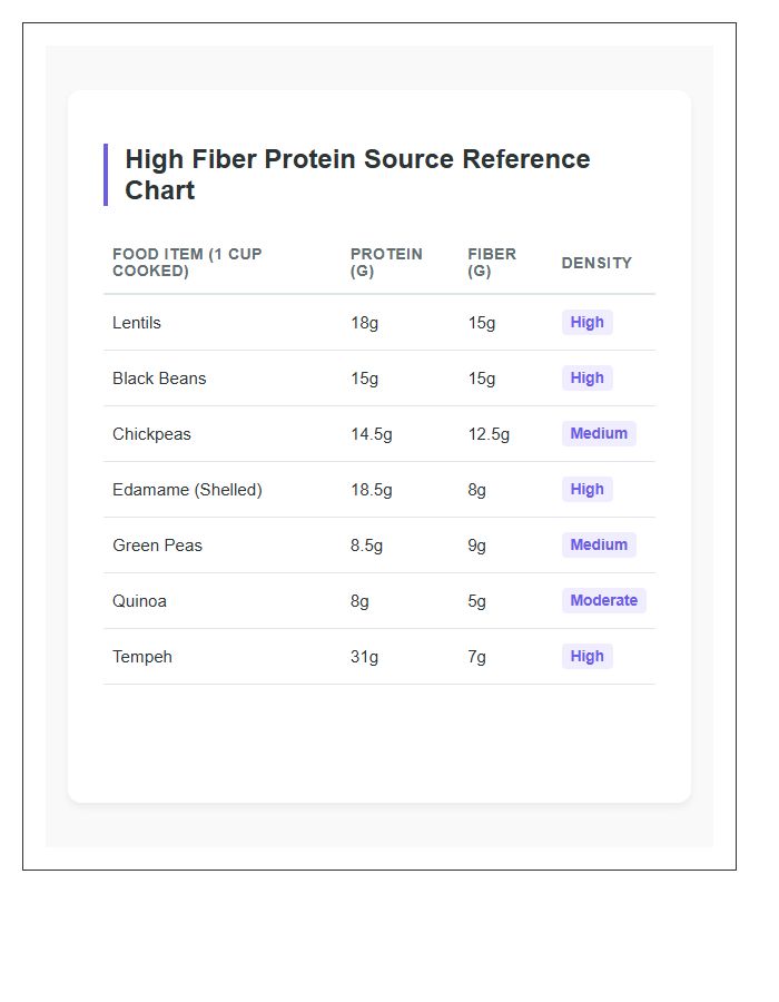 High Fiber Protein Source Reference Chart