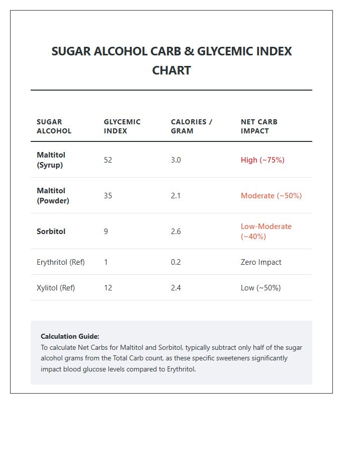 Maltitol And Sorbitol Carb Count Printable Chart