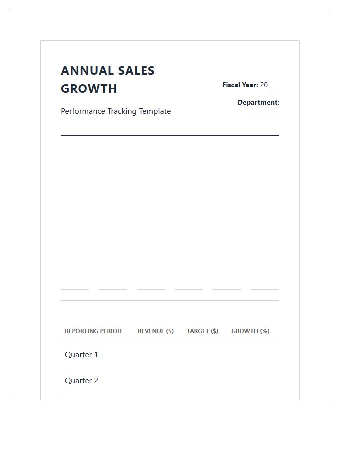 Annual Sales Revenue Growth Chart Printable