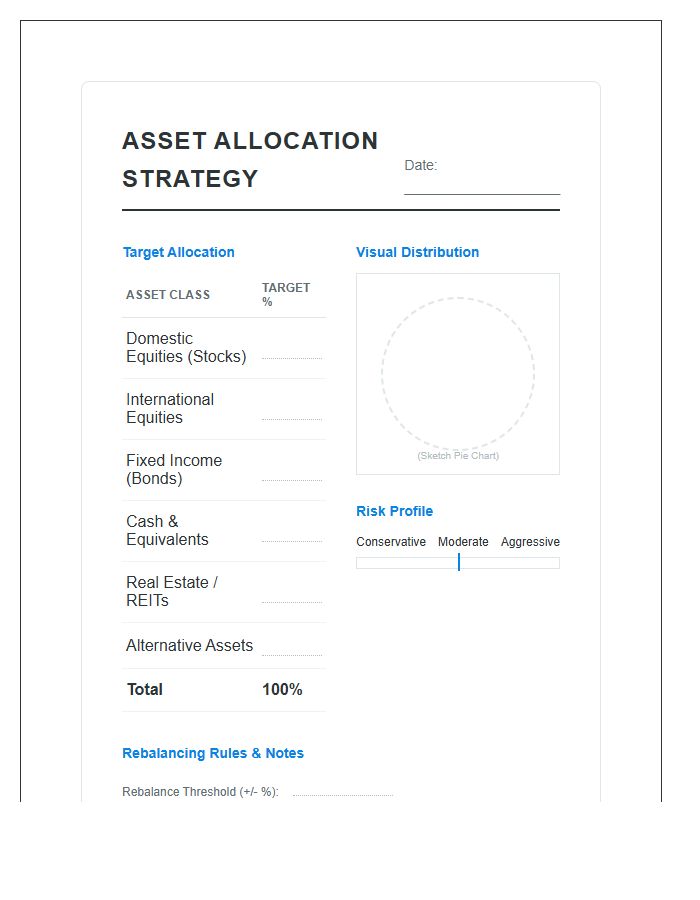 Asset Allocation Strategy Printable Chart