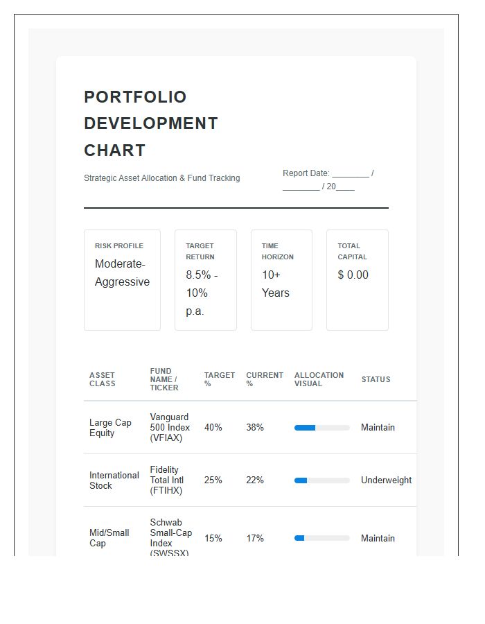 Mutual Fund Portfolio Development Printable Chart