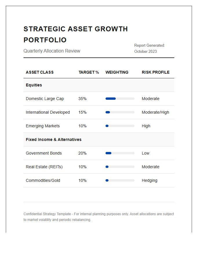 Strategic Asset Growth Portfolio Printable Chart
