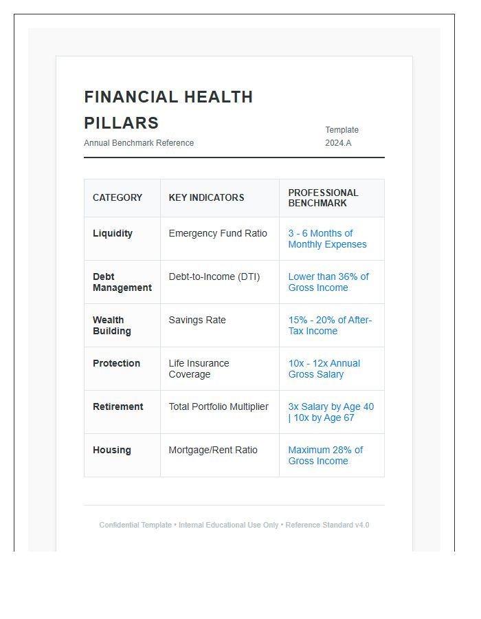 Financial Literacy Professional Printable Chart