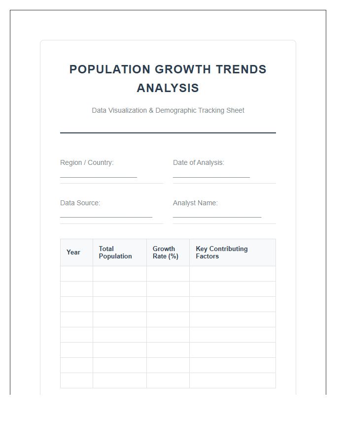 Population Growth Trends Analysis Printable Chart