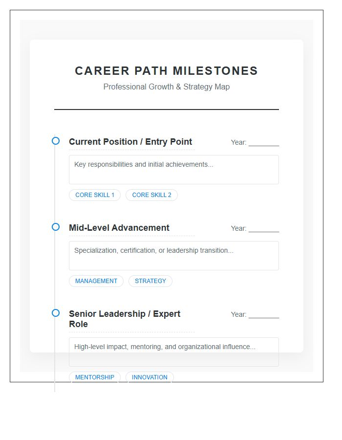 Career Path Milestone Printable Chart