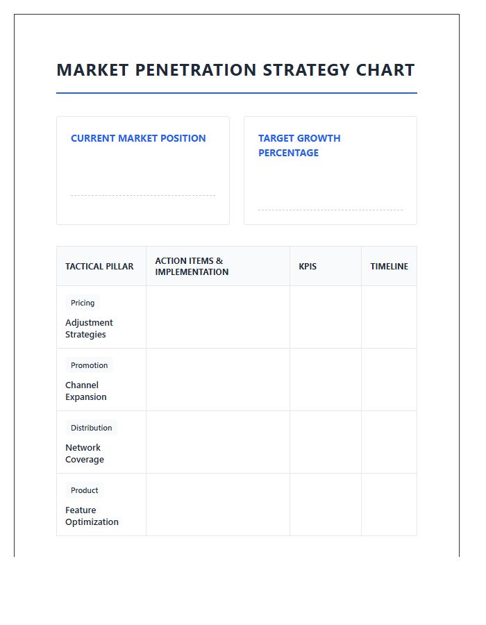Market Penetration Strategy Printable Chart