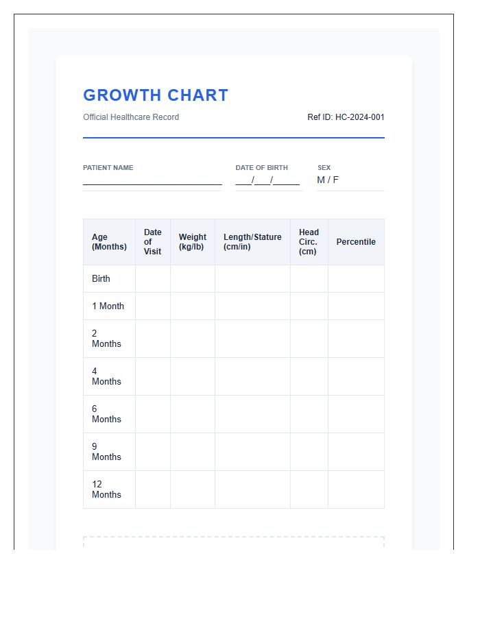 Official Healthcare Growth Printable Chart