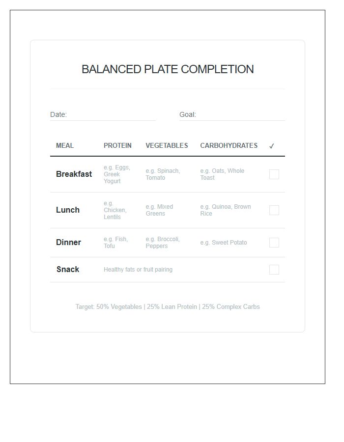 Balanced Plate Completion Printable Chart