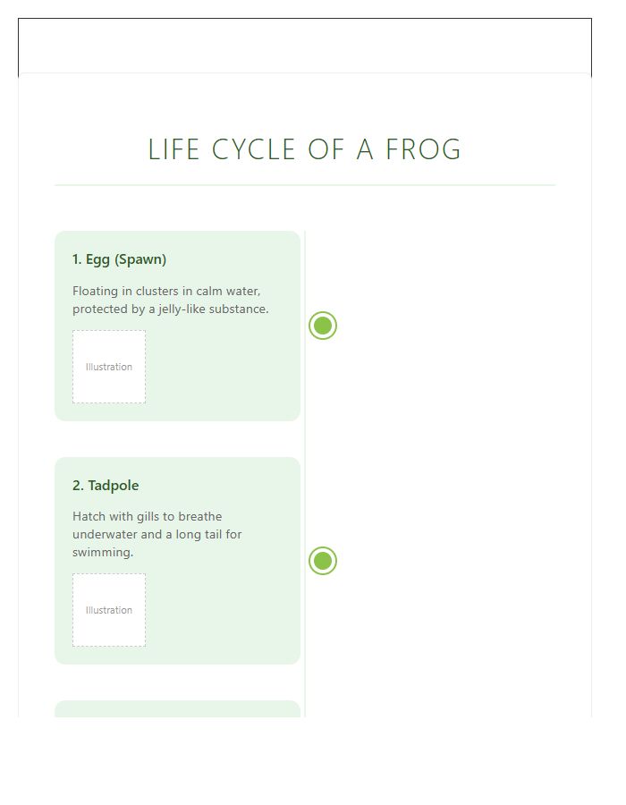 Development Simple Timeline From Tadpole to Leap: Your Frog Life Cycle Printable Timeline Chart ...
