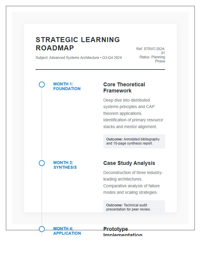 Strategic Learning Milestone Timeline Printable Chart