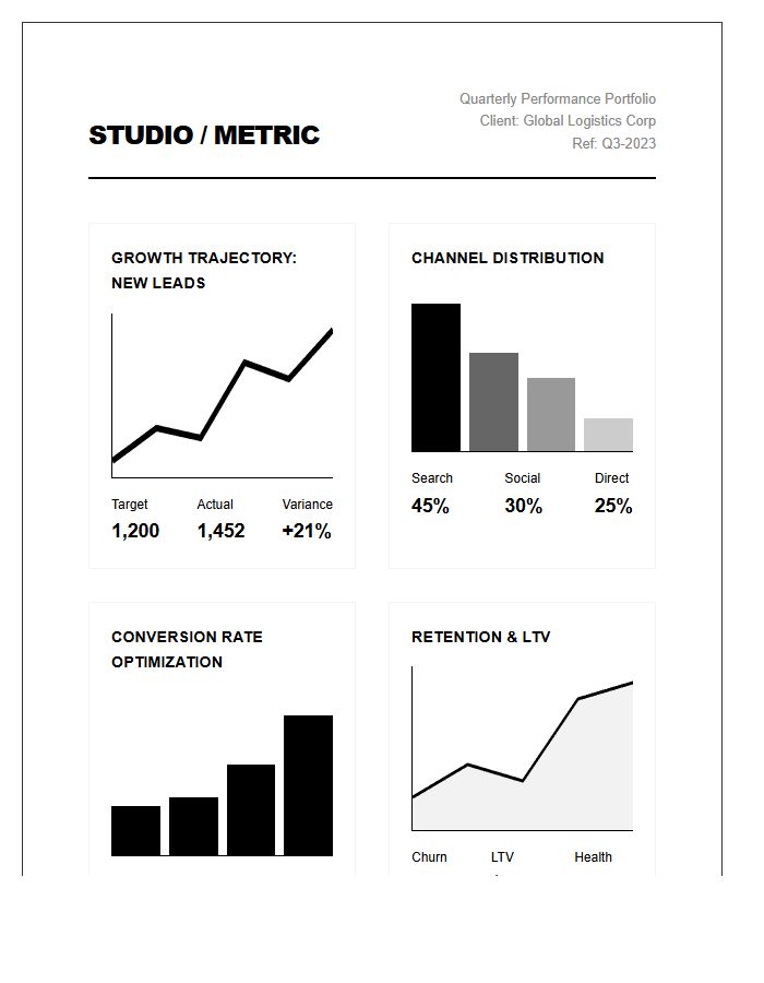 Marketing Agency Client Printable Chart Portfolio
