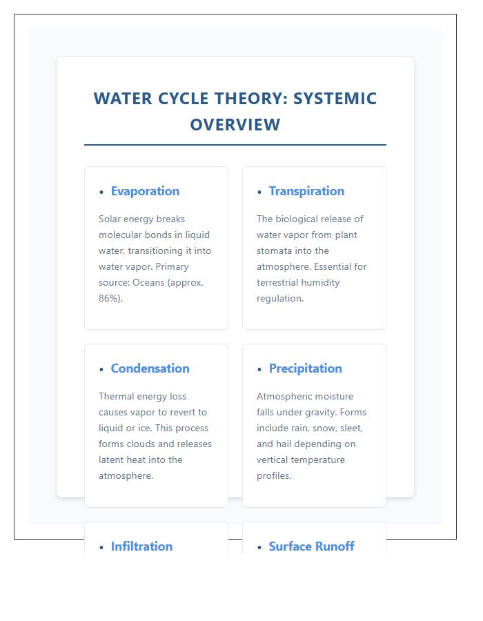 Comprehensive Water Cycle Theory Printable Chart
