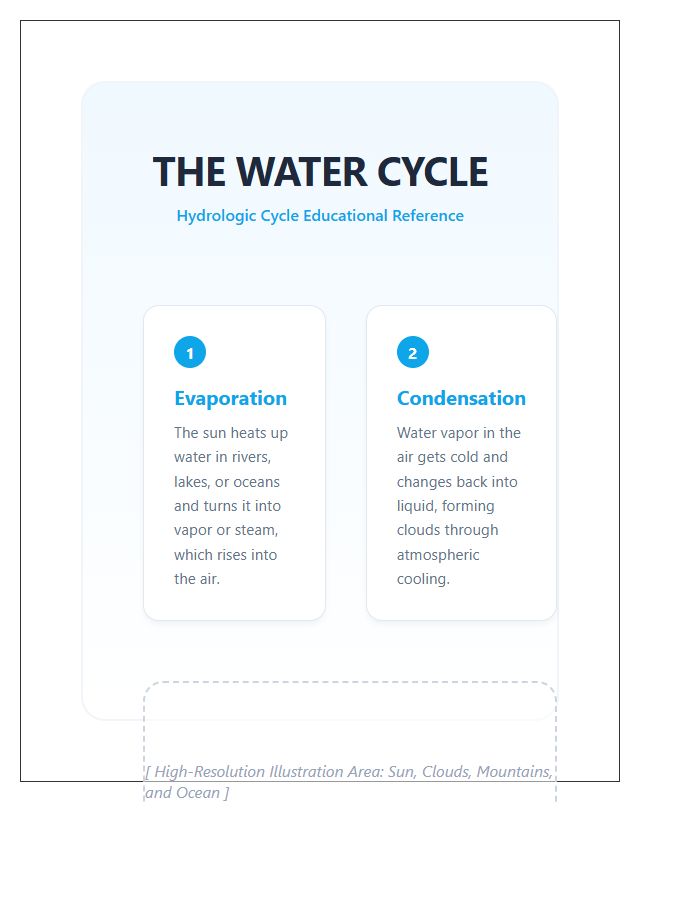 High Resolution Water Cycle Printable Chart
