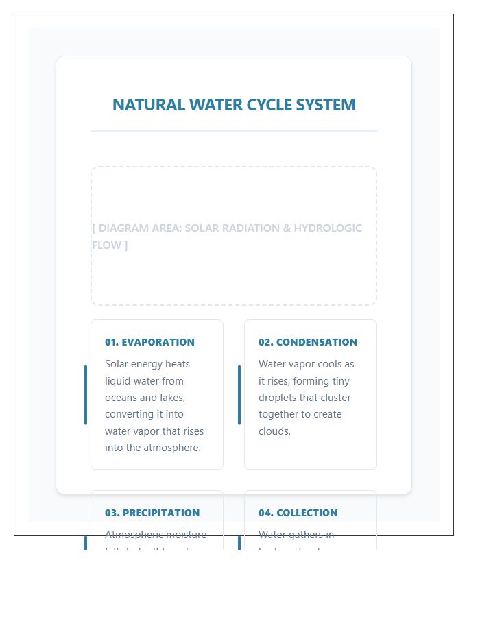 Natural Water Cycle System Printable Chart